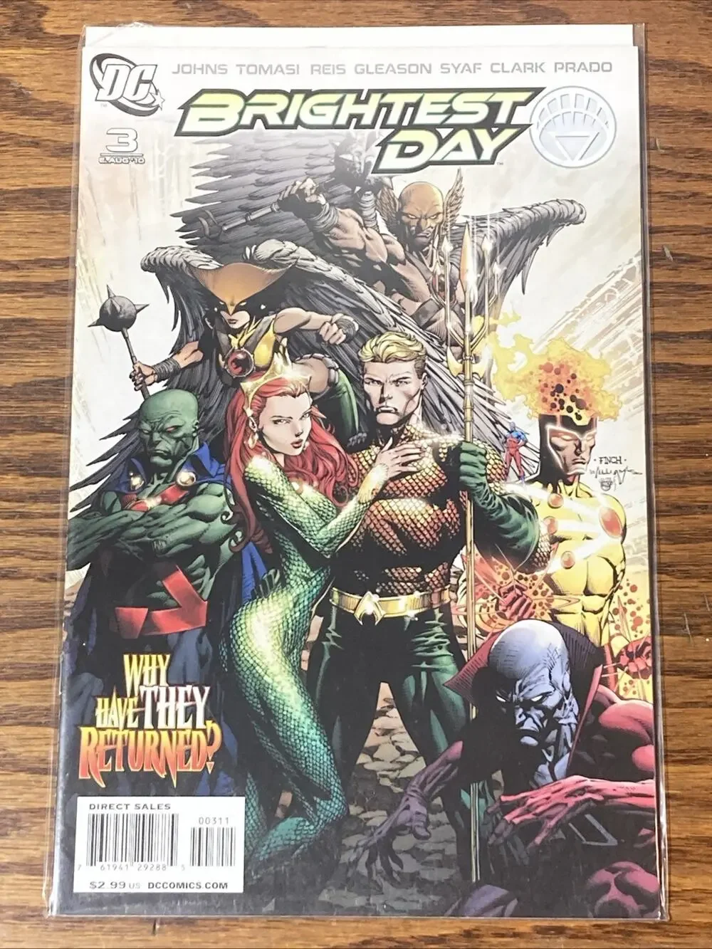 Brightest Day 3 DC Comics 2010 Geoff Johns Aquaman Cover